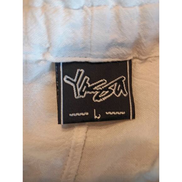 Yasa Gauzy Pants White Wide Leg Drawstring Sz L Beach Resortwear Pool - Picture 7 of 8